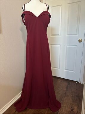 Allure Off-Shoulder deep Burgundy Evening Gown size 24 NWOT